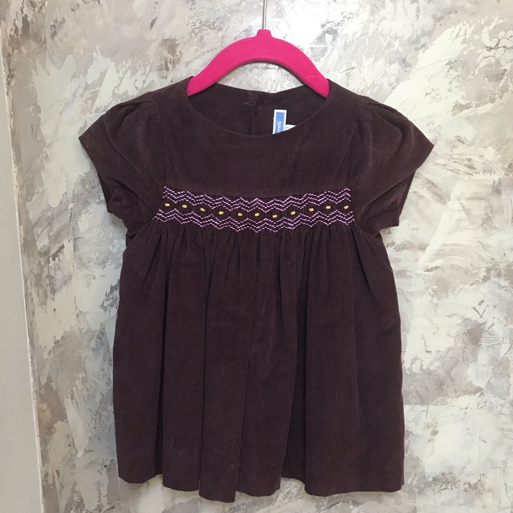 Jacadi brown dress, size 12 months.